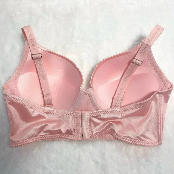 Juicy Couture Sexy Pink Push Up Bra size 34C & Cute Cat Lingerie Wash Bag New - Picture 3 of 7